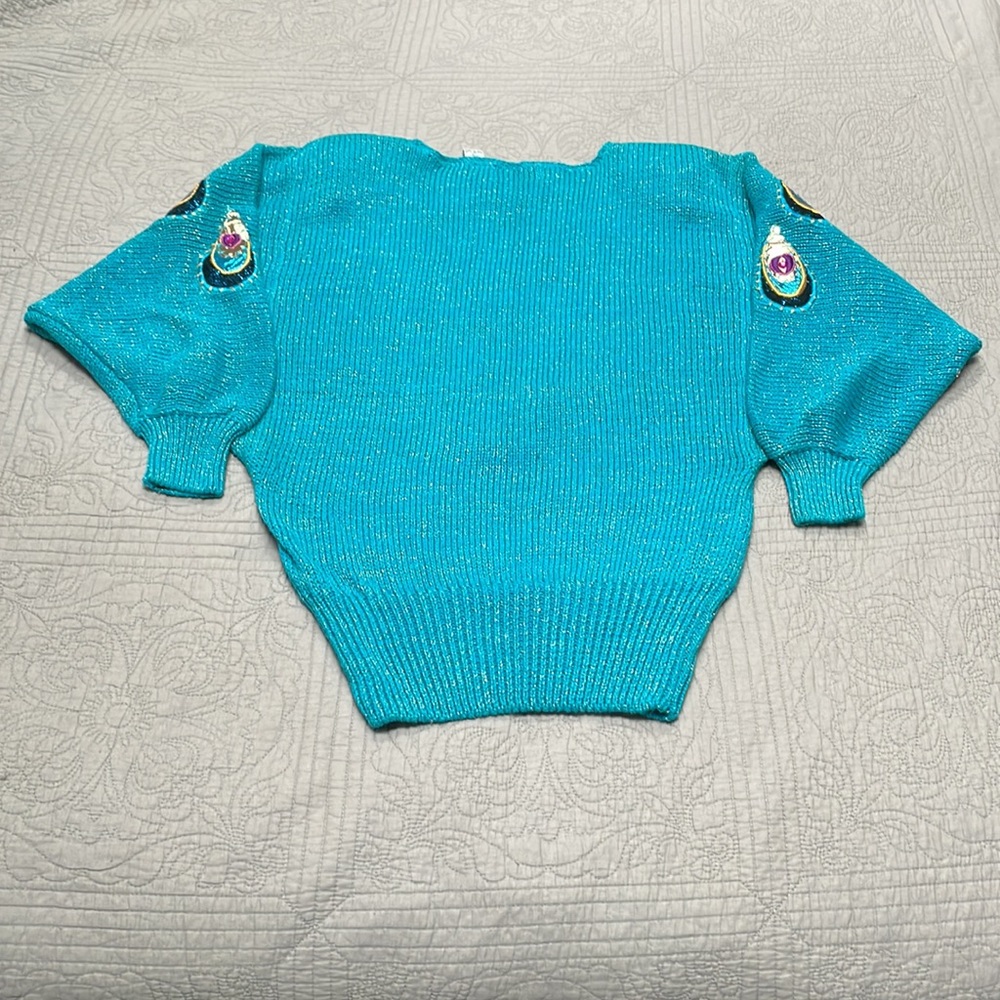 Vintage Art Deco Sweater with Fabulous Peacock Design - Picture 8 of 9